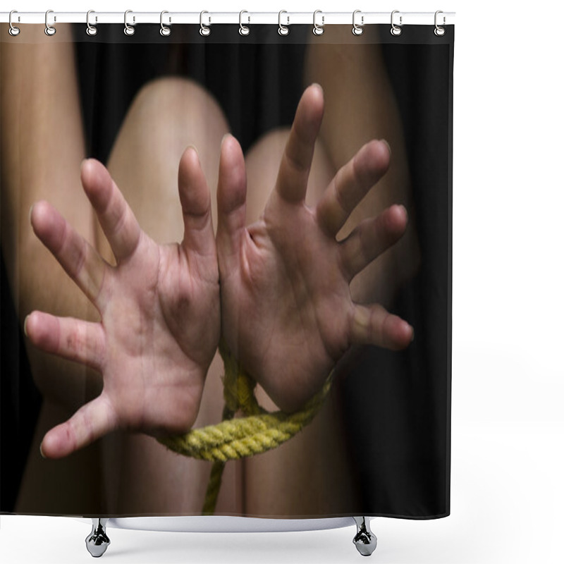 Personality  Human Trafficking - Concept Photo Shower Curtains