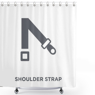 Personality  Shoulder Strap Icon. Shoulder Strap Design Concept From Army Collection. Simple Element Vector Illustration On White Background. Shower Curtains