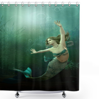 Personality  The Little Mermaid Shower Curtains