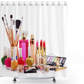 Personality  Decorative Cosmetics For Makeup. Shower Curtains