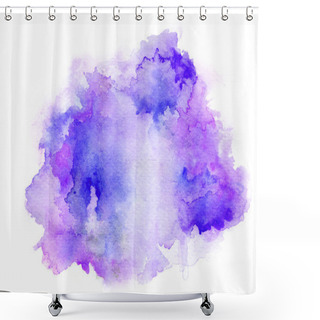 Personality  Purple Watercolor Drawing Ink Shower Curtains