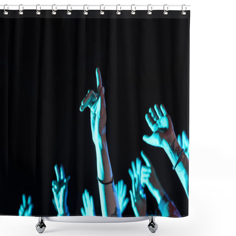 Personality  hands on party in nightclub shower curtains