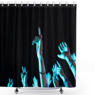 Personality  Hands On Party In Nightclub Shower Curtains