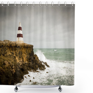 Personality  Stormy Seas Shower Curtains