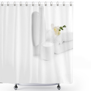 Personality  Skin Creams And Towel Shower Curtains