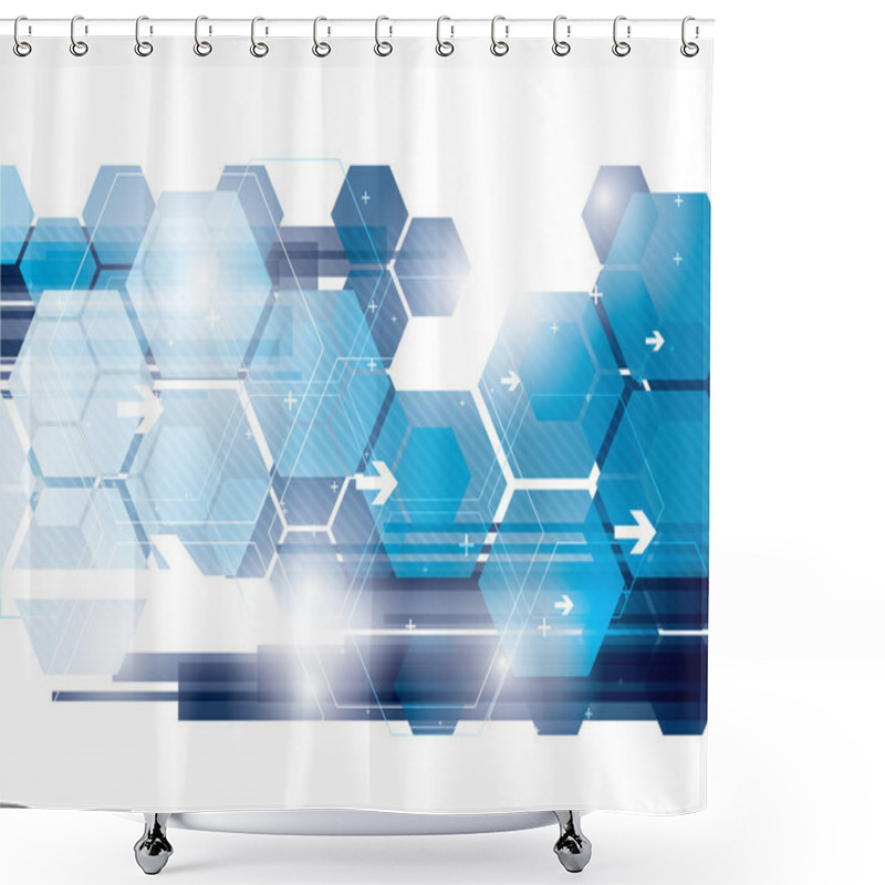 Personality  Technology Background Shower Curtains