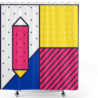 Personality  Festive Background In 80s Style Shower Curtains