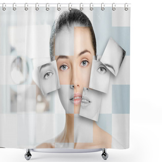 Personality  Beauty Portrait Shower Curtains