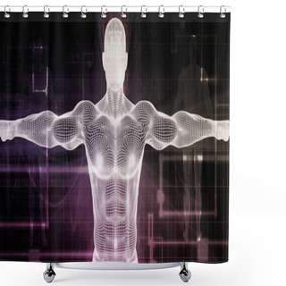 Personality  Bioscience Concept Art Shower Curtains