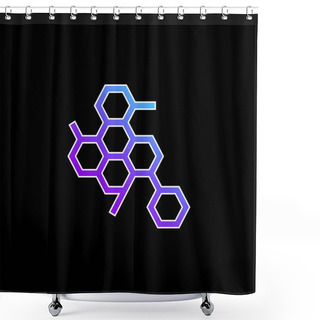 Personality  Biology Blue Gradient Vector Icon Shower Curtains