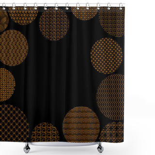 Personality  Vector Illustration Design Of Circles With Different Geometric Patterns Shower Curtains