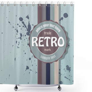 Personality  Vector Retro Background. Vector Illustration. Shower Curtains