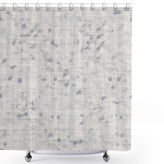 Personality  Seamless French Farmhouse Geo Abstract Linen Printed Fabric Background. Provence Blue Gray Pattern Texture. Shabby Chic Style Woven Background. Textile Rustic Scandi All Over Print Effect. Watercolor. Shower Curtains
