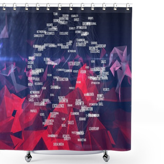 Personality  Composite Of Business Words  Shower Curtains