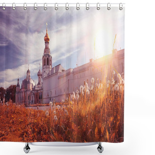 Personality  Russian Church Summer Landscape Shower Curtains