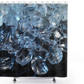 Personality  Blue Illuminated Ice Cubes Shower Curtains