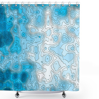 Personality  Cartographic Pattern - Vector Illustration Shower Curtains