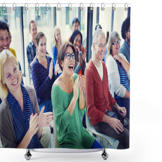 Personality  Group Of People In Seminar Shower Curtains