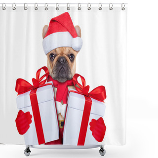 Personality  Christmas Dog Shower Curtains