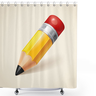Personality  Pencil Icon Shower Curtains
