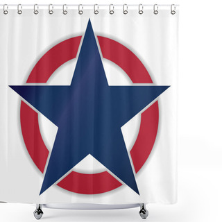 Personality  Blue American Star Shower Curtains