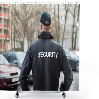 Personality  Security Guard Wearing Jacket Shower Curtains