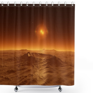 Personality  Mars Shower Curtains