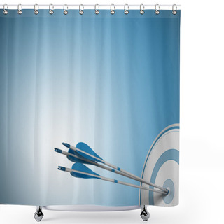 Personality  Same Objective, Target Arrow Shower Curtains