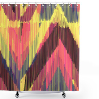 Personality  Seamless Ikat Pattern  Shower Curtains