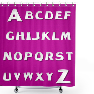 Personality  Violet Alphabet Vector, Vector Illustration  Shower Curtains