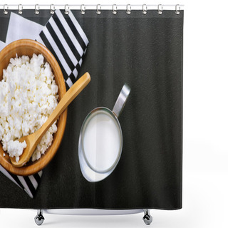 Personality  Fresh Milk And Cottage Cheese Shower Curtains