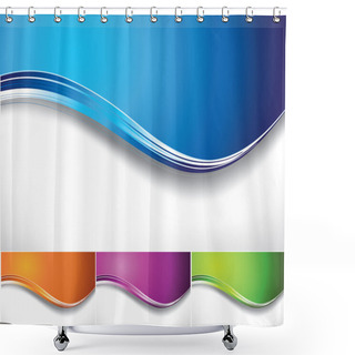 Personality  Waves Backgrounds Shower Curtains