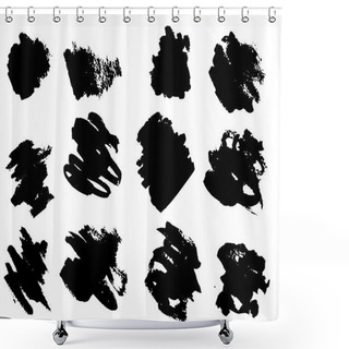 Personality  Black Ink Blots Shower Curtains