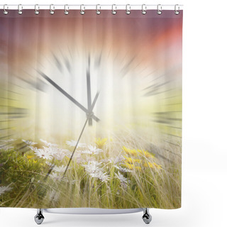 Personality  Time Blurred Shower Curtains