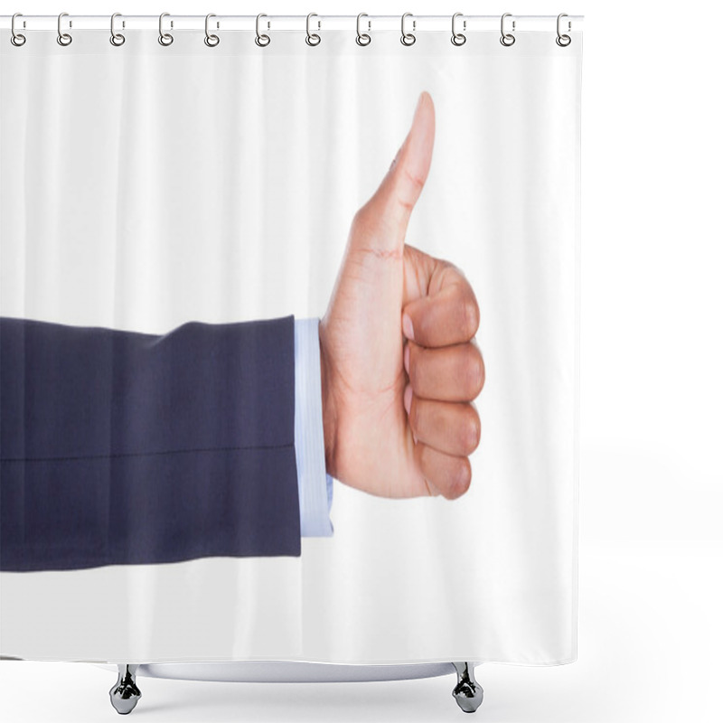 Personality  African American Hand Making Thumbs Up Sign - Black People Shower Curtains
