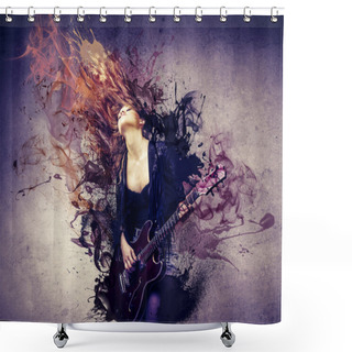 Personality  Musician Shower Curtains