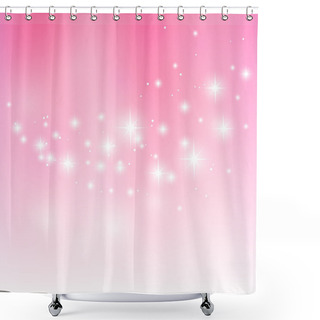 Personality  Starry Wave Pink Shower Curtains