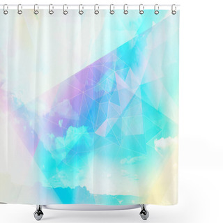 Personality  Bright Abstract Triangles, Polygonal 3d Background Shower Curtains