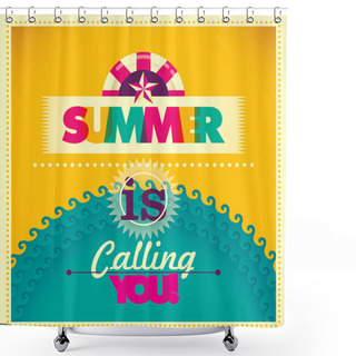 Personality  Colorful Summer Background.  Shower Curtains