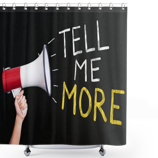 Personality  Announcement On Megaphone Shower Curtains