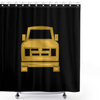 Personality  All Terrain Gold Plated Metalic Icon Or Logo Vector Shower Curtains