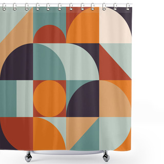 Personality  Geometry Minimalistic Artwork Poster With Simple Shapes And Figures. Abstract Vector Pattern Design In Scandinavian Style For Branding, Web Banner, Business Presentation, Prints On Fabric, Wallpaper. Shower Curtains