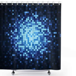 Personality  Abstract Pixel Mosaic Shower Curtains