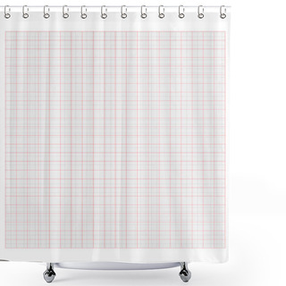 Personality  Millimeter Grid On A4 Size Page. Divided By Black 1 And Red 10 Mm Lines. Sheet Of Engineering Graph Paper. Vector Illustration Shower Curtains
