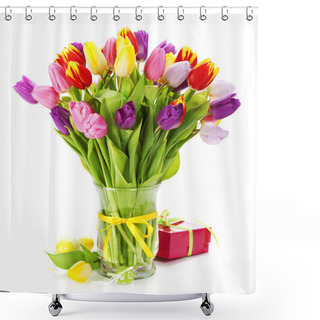Personality  Spring Tulipswith Easter Eggs Shower Curtains