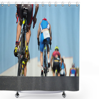 Personality  Cycling Competition Race At High Speed Shower Curtains