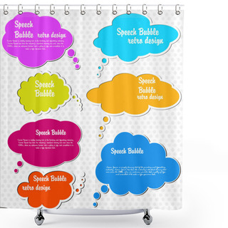 Personality  Paper Speech Bubble Shower Curtains