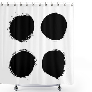 Personality  Set Of Brush Strokes Shower Curtains