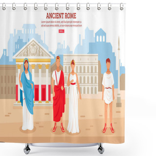 Personality  Ancient Rome Illustration Shower Curtains