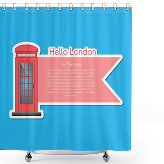 Personality  London Scrapbook Element  Vector Illustration  Shower Curtains